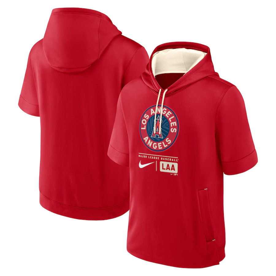Men MLB Los Angeles Angels red 2024 Nike hoodie->los angeles angels->MLB Jersey